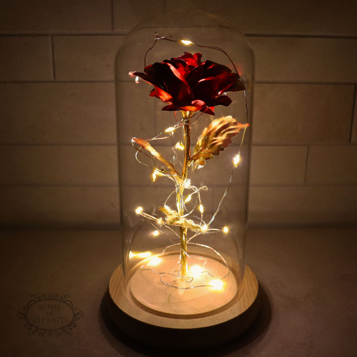 Rose | Golden color rose in glass