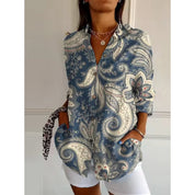 Rosalie | Stijlvolle Bloemen Blouse met Knopen