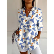 Rosalie | Stijlvolle Bloemen Blouse met Knopen