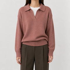 Sweater met V-hals en lange mouwen
