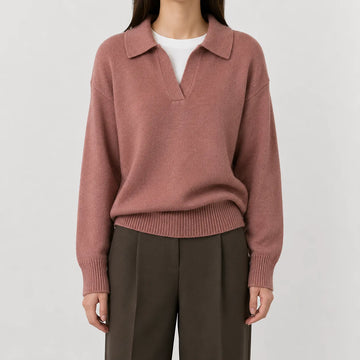 Sweater met V-hals en lange mouwen