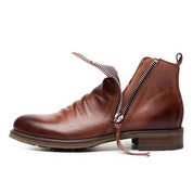 Ruben | Vintage herenlaarzen in de kleur Bruin voor heren in Heritage stijl ideaal voor de herfst.