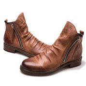 Ruben | Vintage herenlaarzen in de kleur Bruin voor heren in Heritage stijl ideaal voor de herfst.