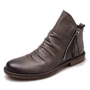 Ruben | Vintage herenlaarzen in de kleur Grijs voor heren in Heritage stijl ideaal voor de herfst.