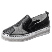 Elke | Espadrilles met kristallen en platte zool