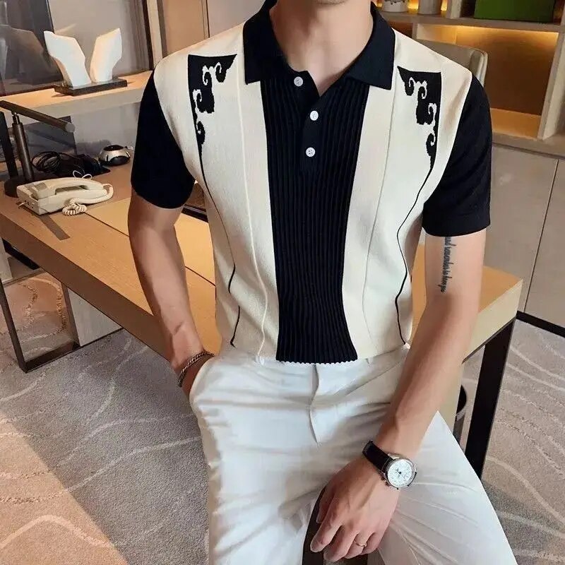 Sandor | Zakelijk Polo T-shirt in de kleur Zwart voor heren in Formal stijl ideaal voor de lente.