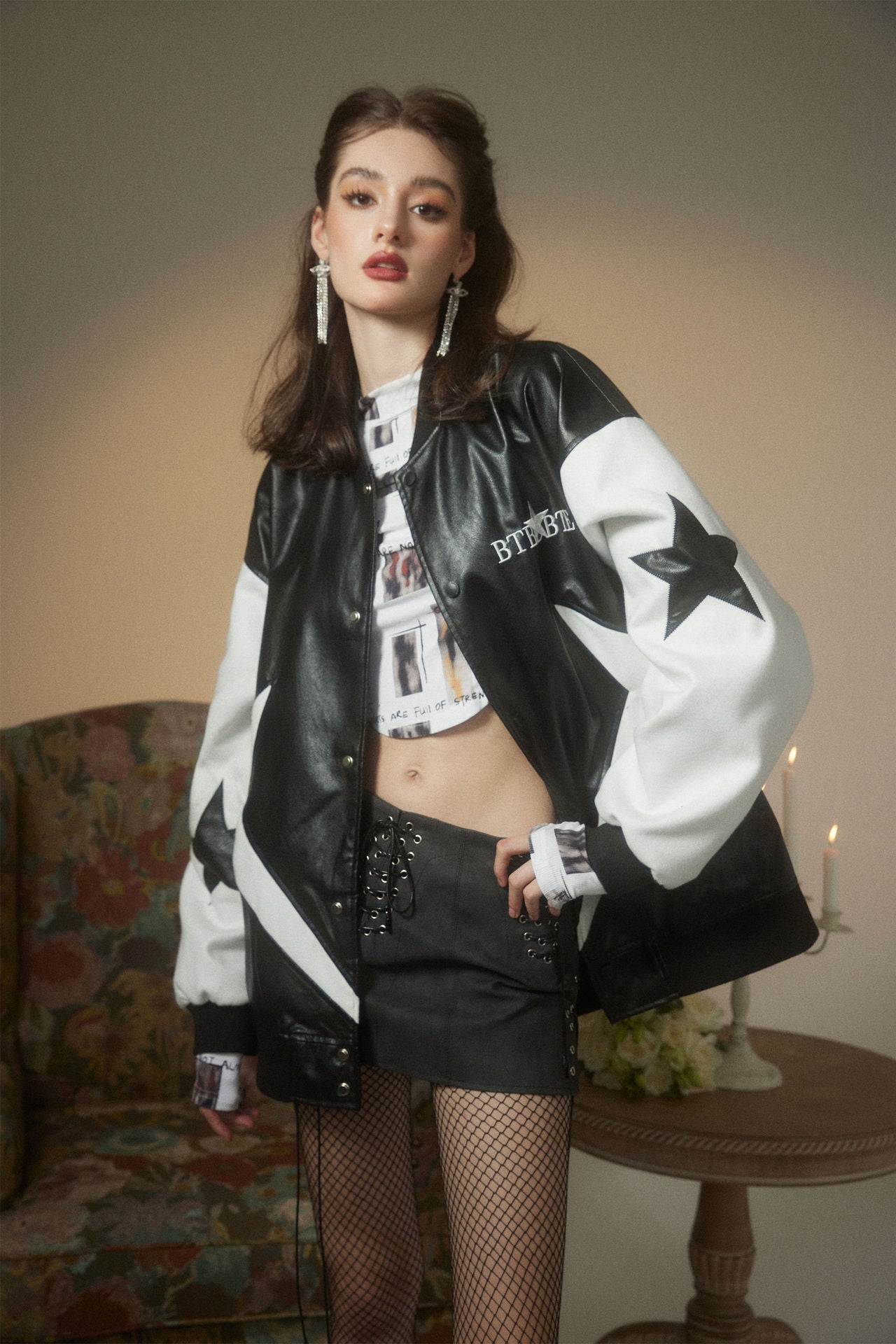 Sanne | Stijlvolle leren jas in de kleur Zwart voor dames in stijl ideaal voor de herfst.