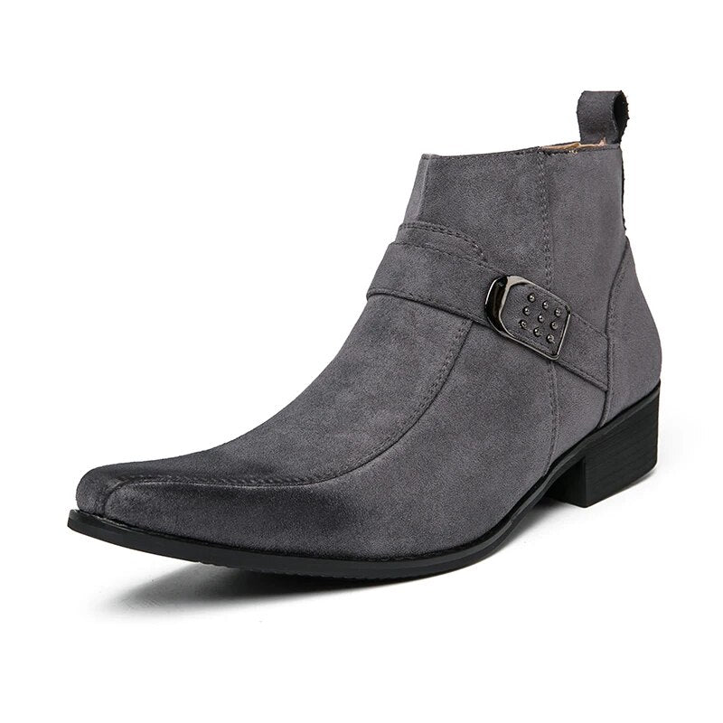 Scott | Klassieke heren laarzen van leer in de kleur Grijs voor heren in Heritage stijl ideaal voor de herfst.