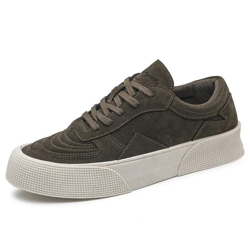 Semder | Antislip dikke zool herensneaker in de kleur Grijs voor heren in stijl geschikt voor alle seizoenen.