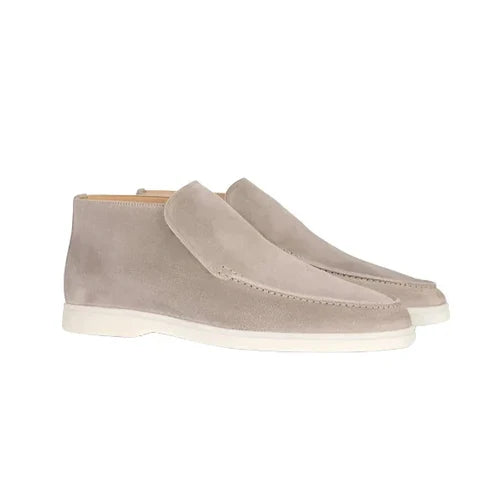 Sergio | Suède hoge loafers voor mannen in de kleur Beige voor heren in Heritage stijl geschikt voor alle seizoenen.