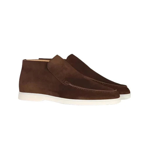Sergio | Suède hoge loafers voor mannen in de kleur Bruin voor heren in Heritage stijl geschikt voor alle seizoenen.
