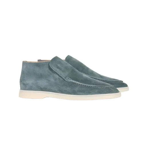 Sergio | Suède hoge loafers voor mannen in de kleur Groen voor heren in Heritage stijl geschikt voor alle seizoenen.