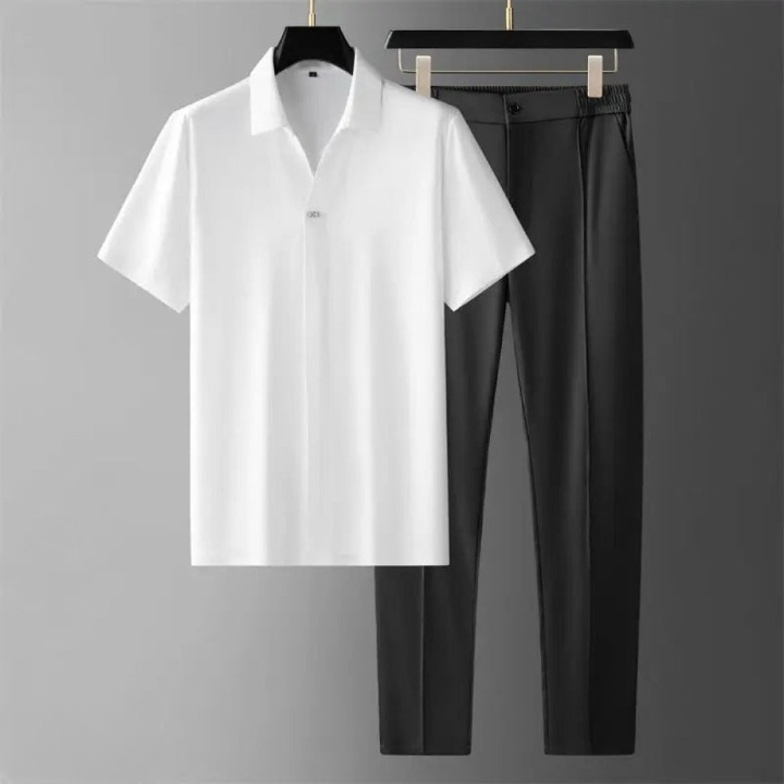 Shaun | Zomerse zakenreis set voor heren in de kleur Wit voor heren in stijl ideaal voor de zomer.