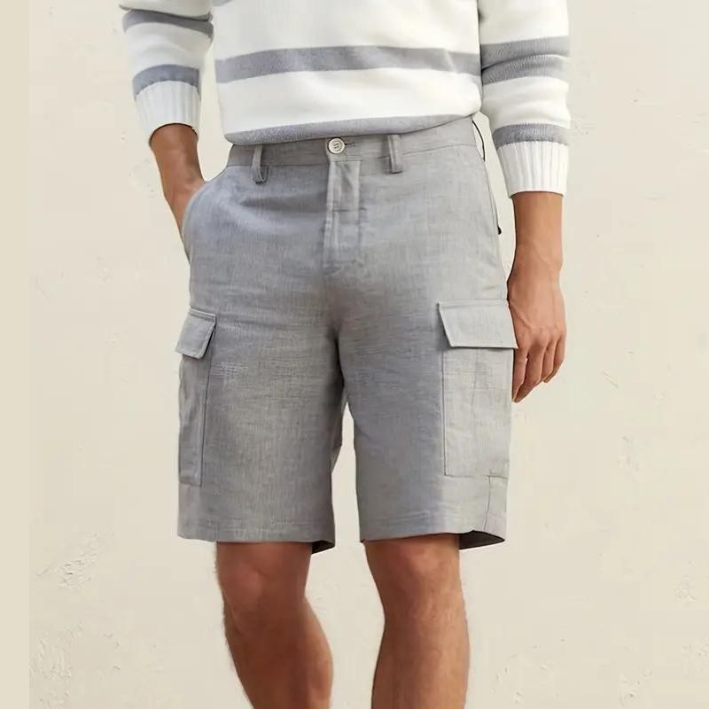 Shorts met dichte zakken in de kleur Grijs voor heren in stijl ideaal voor de zomer.