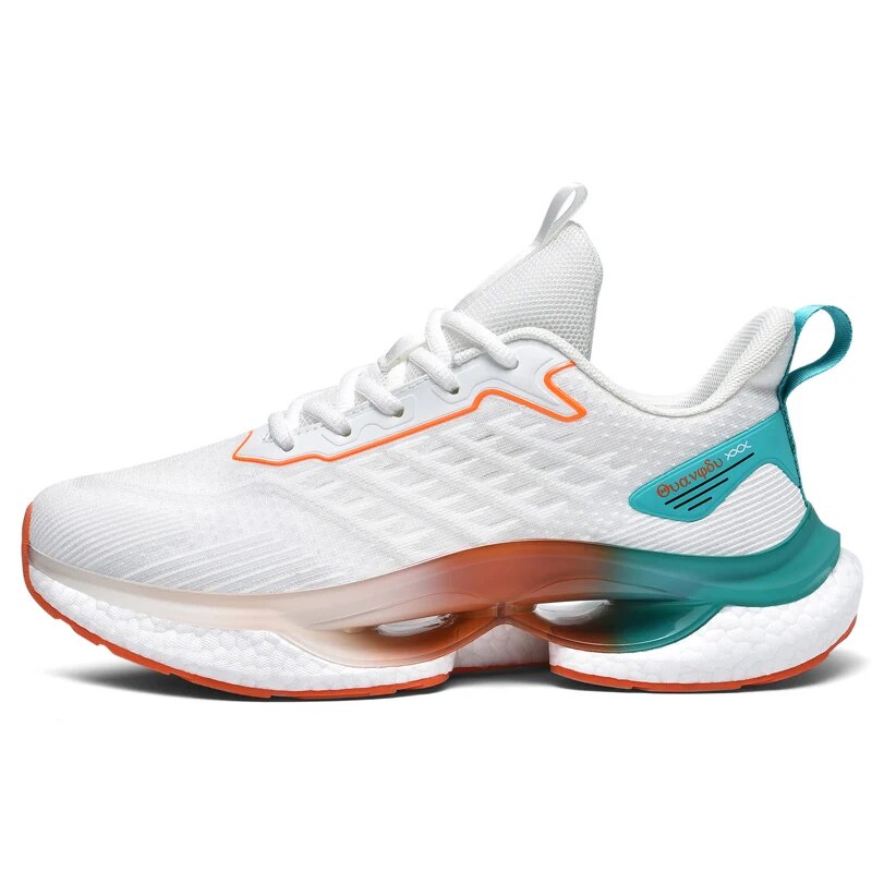 Siemon | Ultralichte jogging sneakers in de kleur Wit voor heren in stijl geschikt voor alle seizoenen.