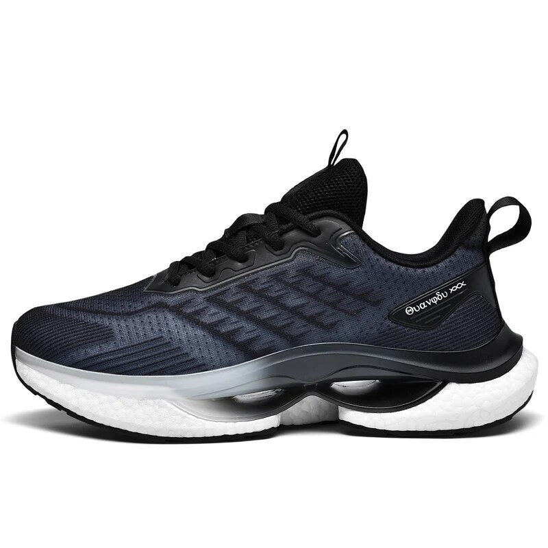 Siemon | Ultralichte jogging sneakers in de kleur Zwart voor heren in stijl geschikt voor alle seizoenen.
