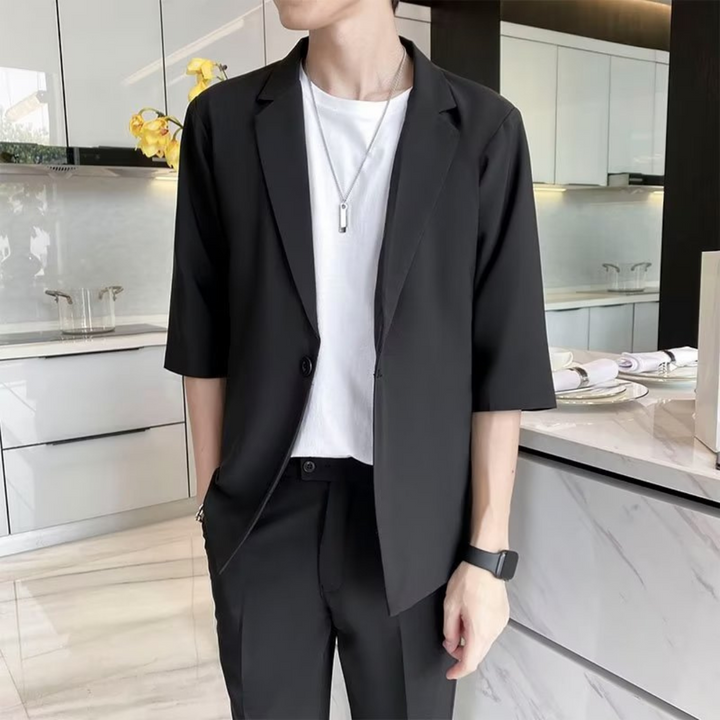 Sienna | Stijlvolle smart casual set in de kleur Zwart voor heren in Smart-casual stijl ideaal voor de herfst.