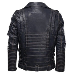 Leren jassen met belted waist