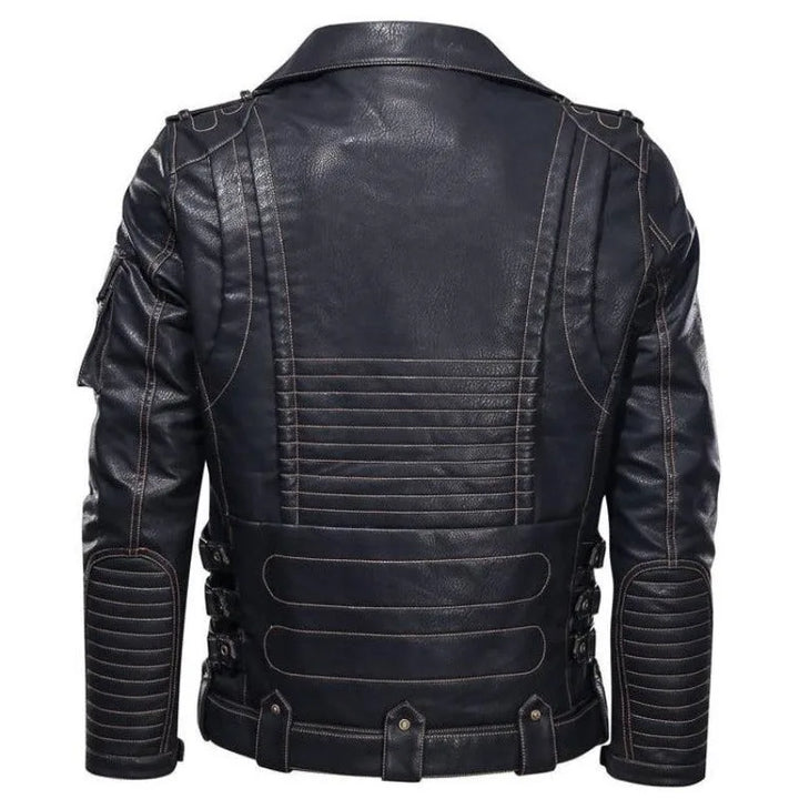 Leren jassen met belted waist