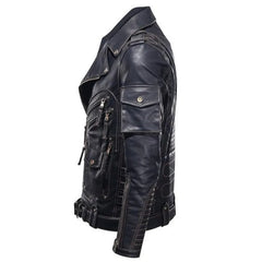 Leren jassen met belted waist