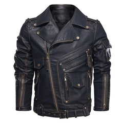Leren jassen met belted waist