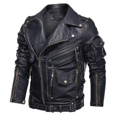 Leren jassen met belted waist