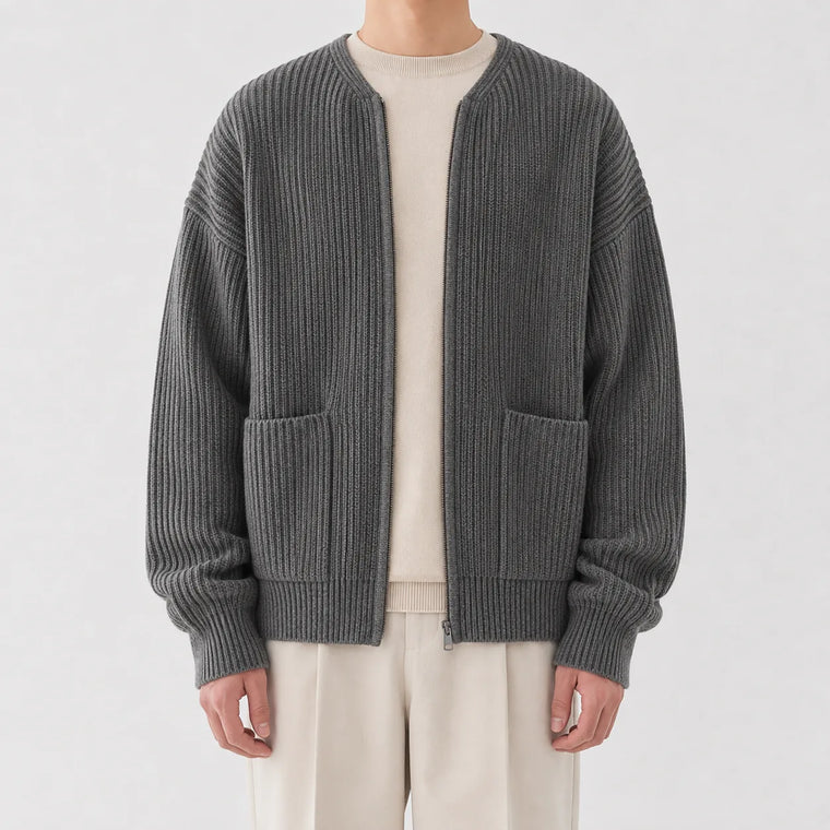 Cardigan met funnel neck