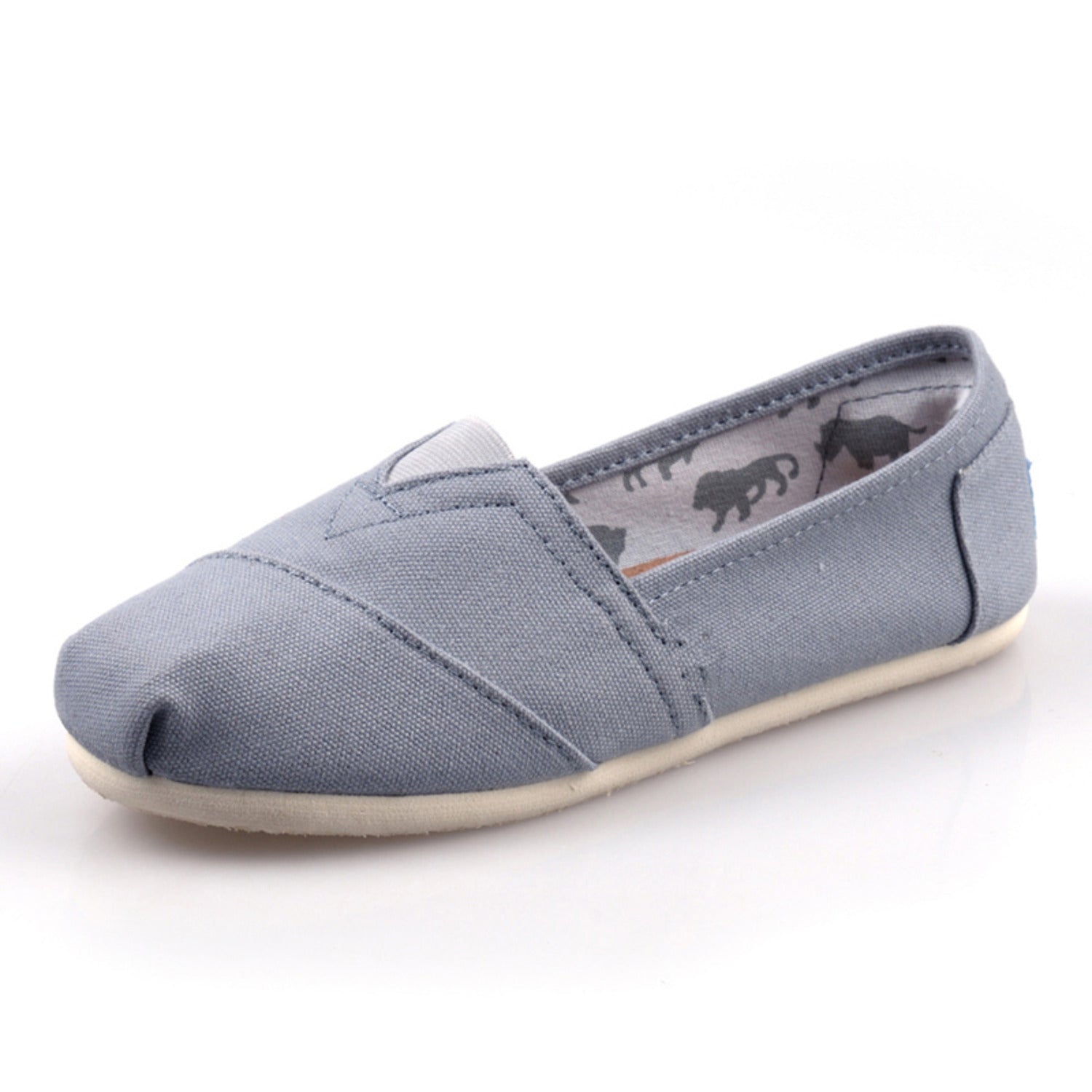 Sophia | Canvas espadrilles in effen kleur in de kleur Grijs voor dames in Beach stijl ideaal voor de zomer.
