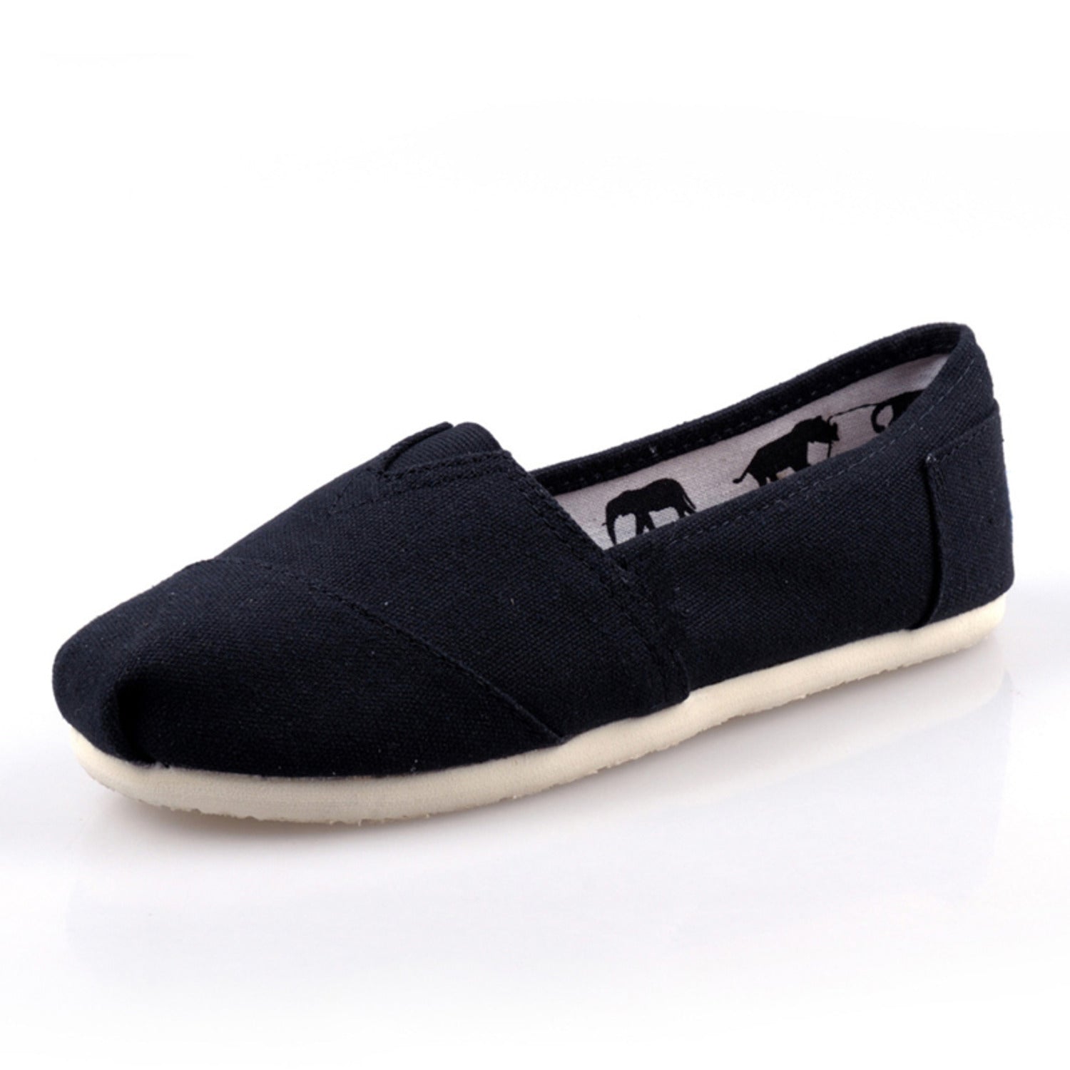 Sophia | Canvas espadrilles in effen kleur in de kleur Zwart voor dames in Beach stijl ideaal voor de zomer.