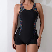 Sophie | Badpak met grafische print in de kleur Zwart voor dames in Beach stijl ideaal voor de zomer.