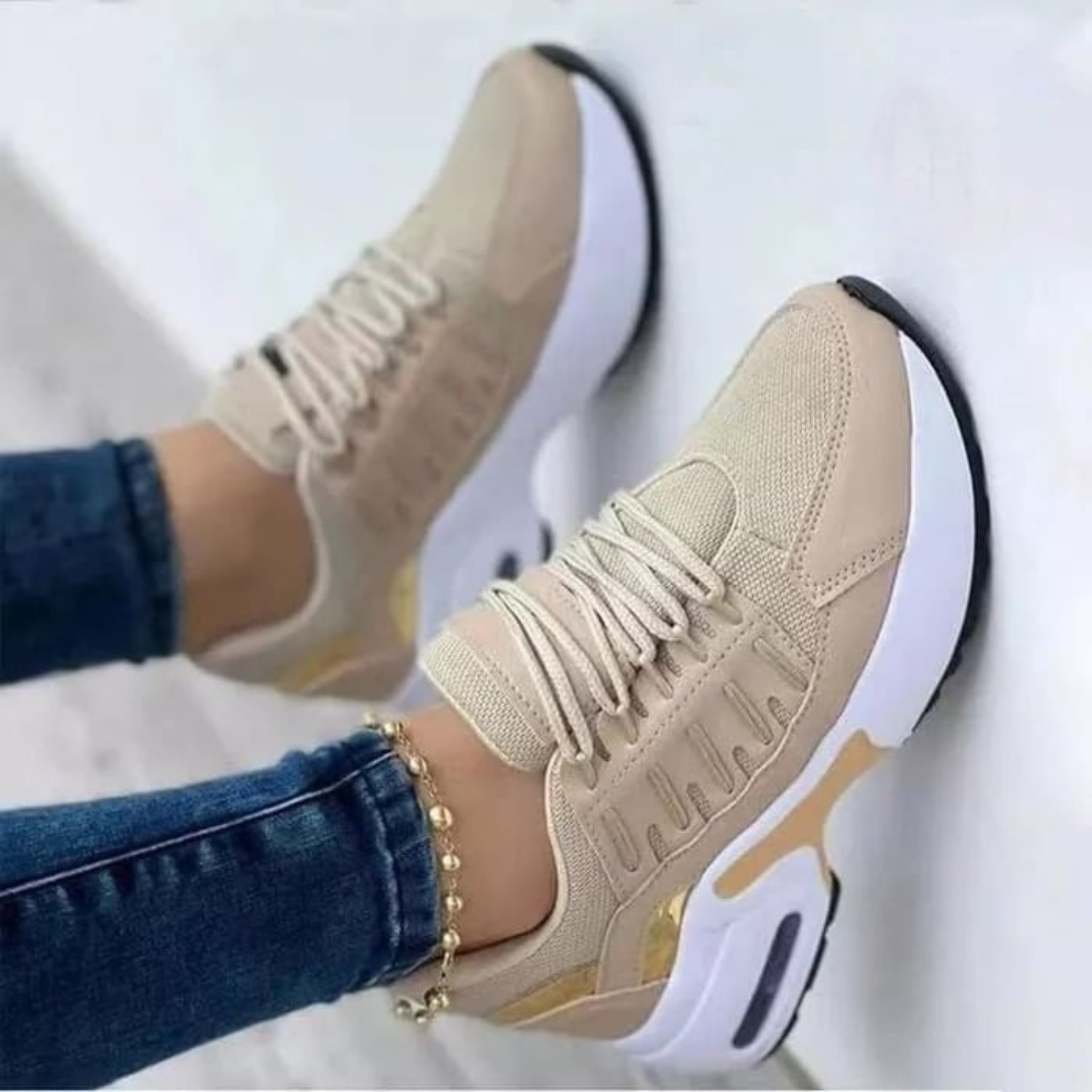 Sophie | Comfortabele dames sneakers met comfortabele zool in de kleur Bruin voor dames in stijl geschikt voor alle seizoenen.