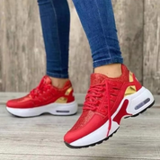 Sophie | Comfortabele dames sneakers met comfortabele zool in de kleur Rood voor dames in stijl geschikt voor alle seizoenen.