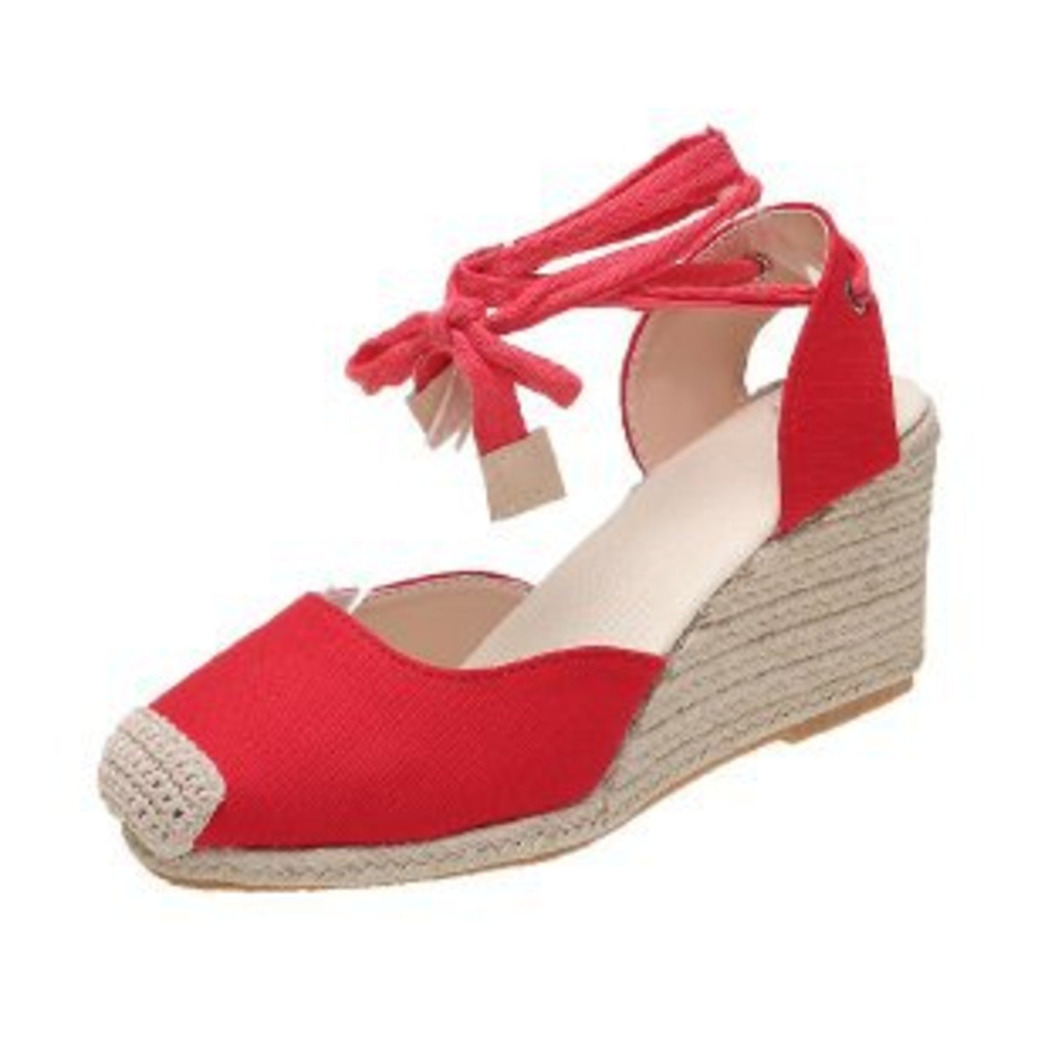 Sophie | Espadrilles met enkelbandje in de kleur Zwart voor dames in Beach stijl ideaal voor de zomer.