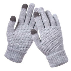 Sophie | Stijlvolle en functionele gebreide handschoenen in de kleur Grijs voor dames in stijl ideaal voor de winter