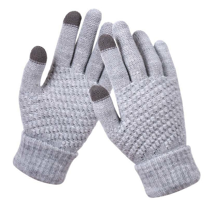 Sophie | Stijlvolle en functionele gebreide handschoenen in de kleur Grijs voor dames in stijl ideaal voor de winter