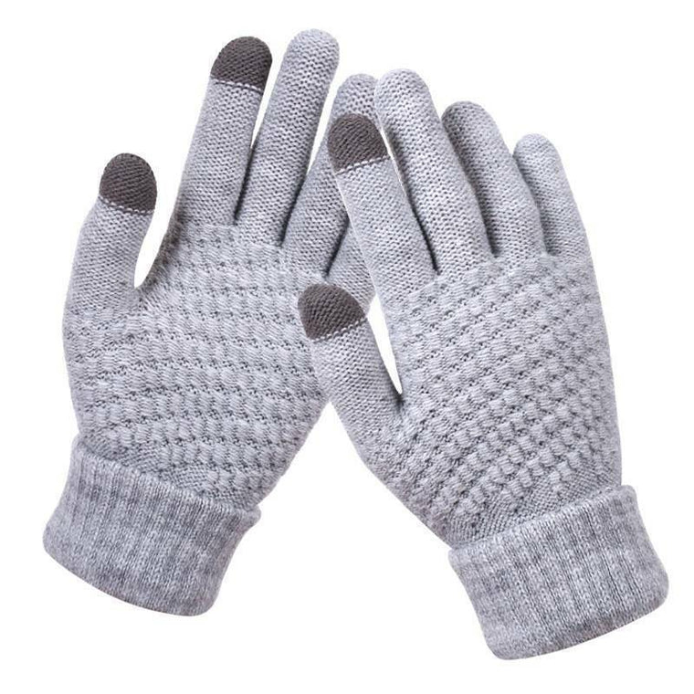 Sophie | Stijlvolle en functionele gebreide handschoenen in de kleur Grijs voor dames in stijl ideaal voor de winter