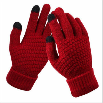 Sophie | Stijlvolle en functionele gebreide handschoenen in de kleur Rood voor dames in stijl ideaal voor de winter