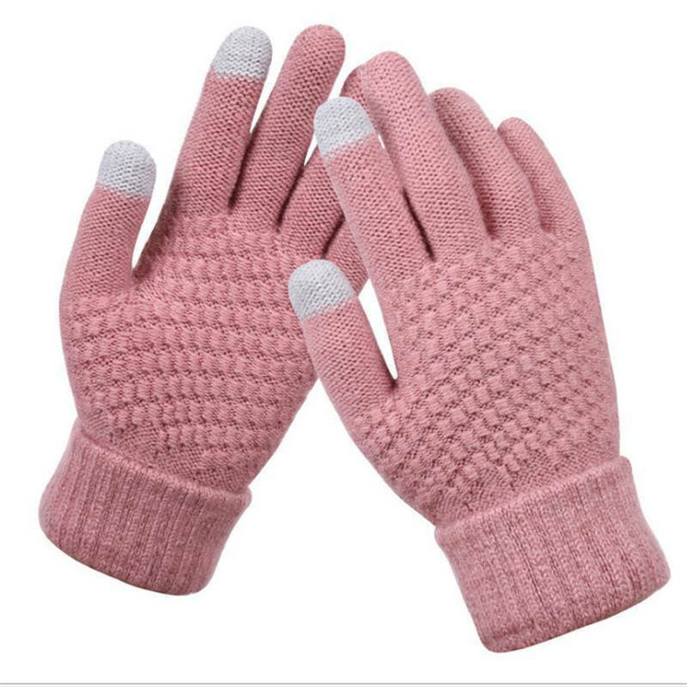 Sophie | Stijlvolle en functionele gebreide handschoenen in de kleur Roze voor dames in stijl ideaal voor de winter