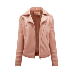 Sophie | Stijlvolle leren jas in de kleur Roze voor dames in stijl ideaal voor de herfst.