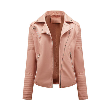 Sophie | Stijlvolle leren jas in de kleur Roze voor dames in stijl ideaal voor de herfst.