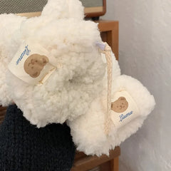 Sophie | Zachte & warme teddy wanten in de kleur Khaki voor dames in Lounge stijl ideaal voor de winter