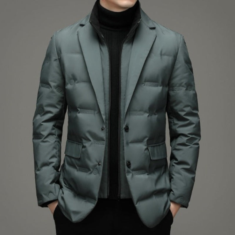 Sportieve Formele Jas (bestseller) in de kleur Groen voor heren in stijl ideaal voor de herfst.