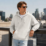 Hoodie met kwart rits en capuchon