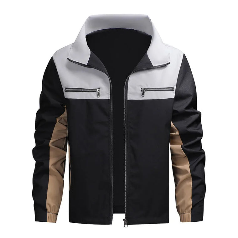 Bomberjack met kleurblok ontwerp