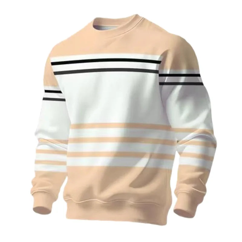 Sweatshirt met gestreept kleurblok ontwerp