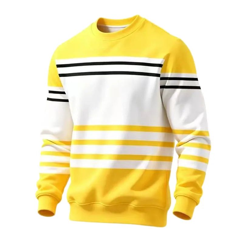 Sweatshirt met gestreept kleurblok ontwerp