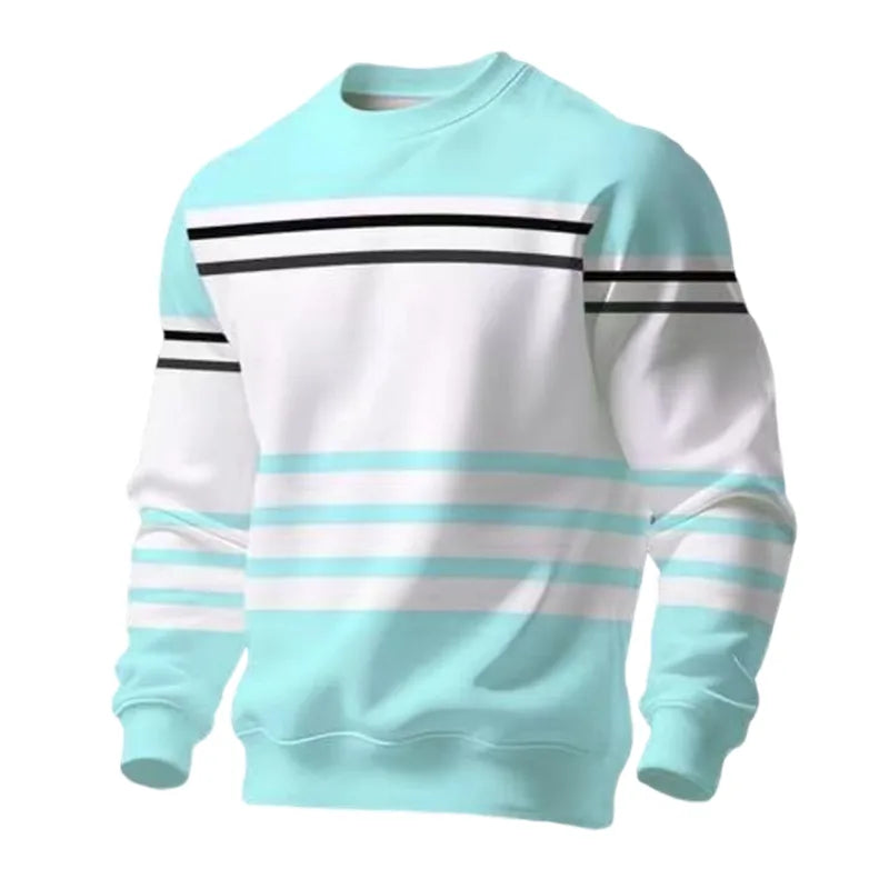 Sweatshirt met gestreept kleurblok ontwerp