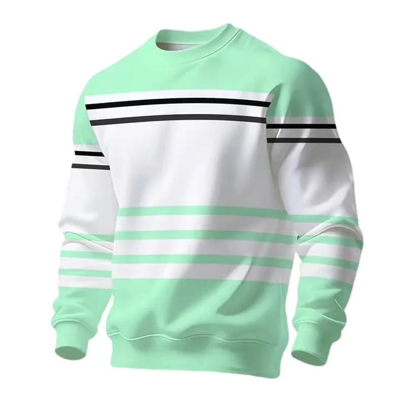 Sweatshirt met gestreept kleurblok ontwerp