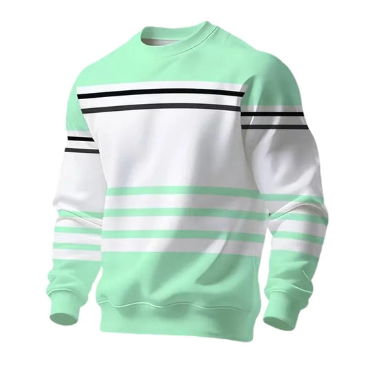 Sweatshirt met gestreept kleurblok ontwerp