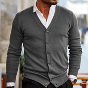 Stef Vest | Casual cardigan voor heren in de kleur Grijs voor heren in stijl geschikt voor alle seizoenen.